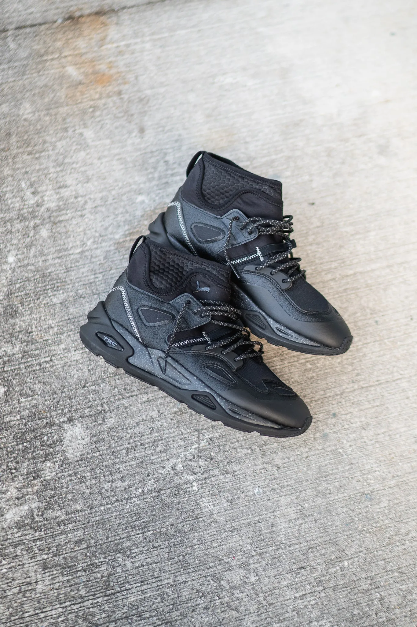Men's Puma TRC Blaze Mid WS (Puma Black/Castlerock) Puma athletic shoe visuals