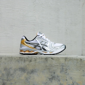 Mens Asics Gel-Kayano 14 (White/Pure Gold) Asics sport performance shoes