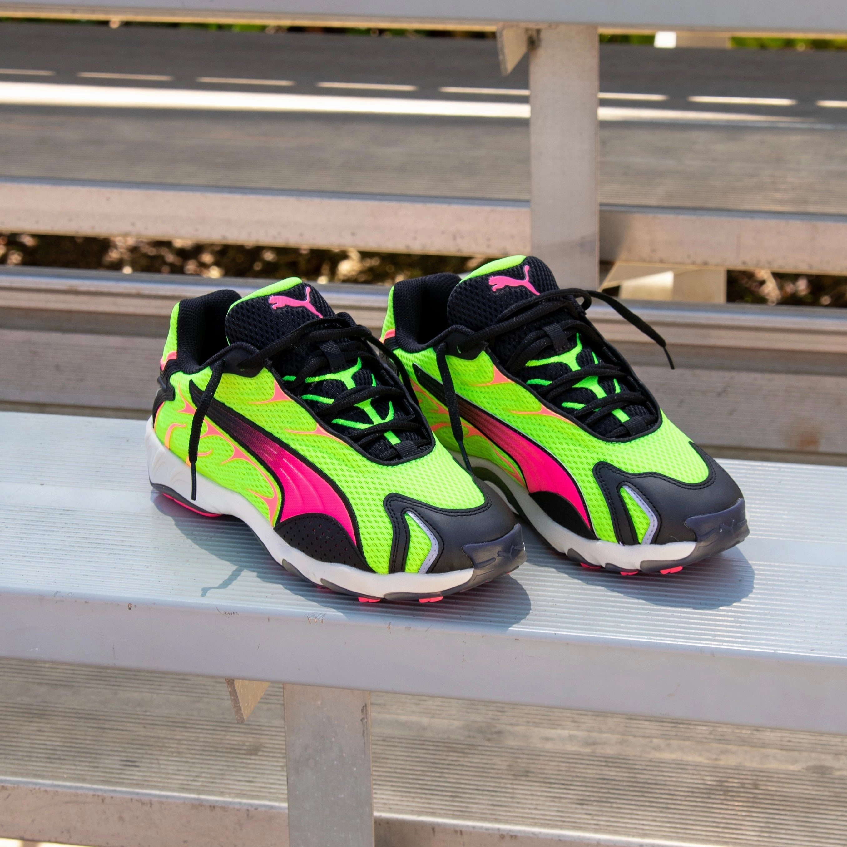 Mens Puma Inhale (Yellow Alert/Sun Struck) Puma athletic shoe visuals