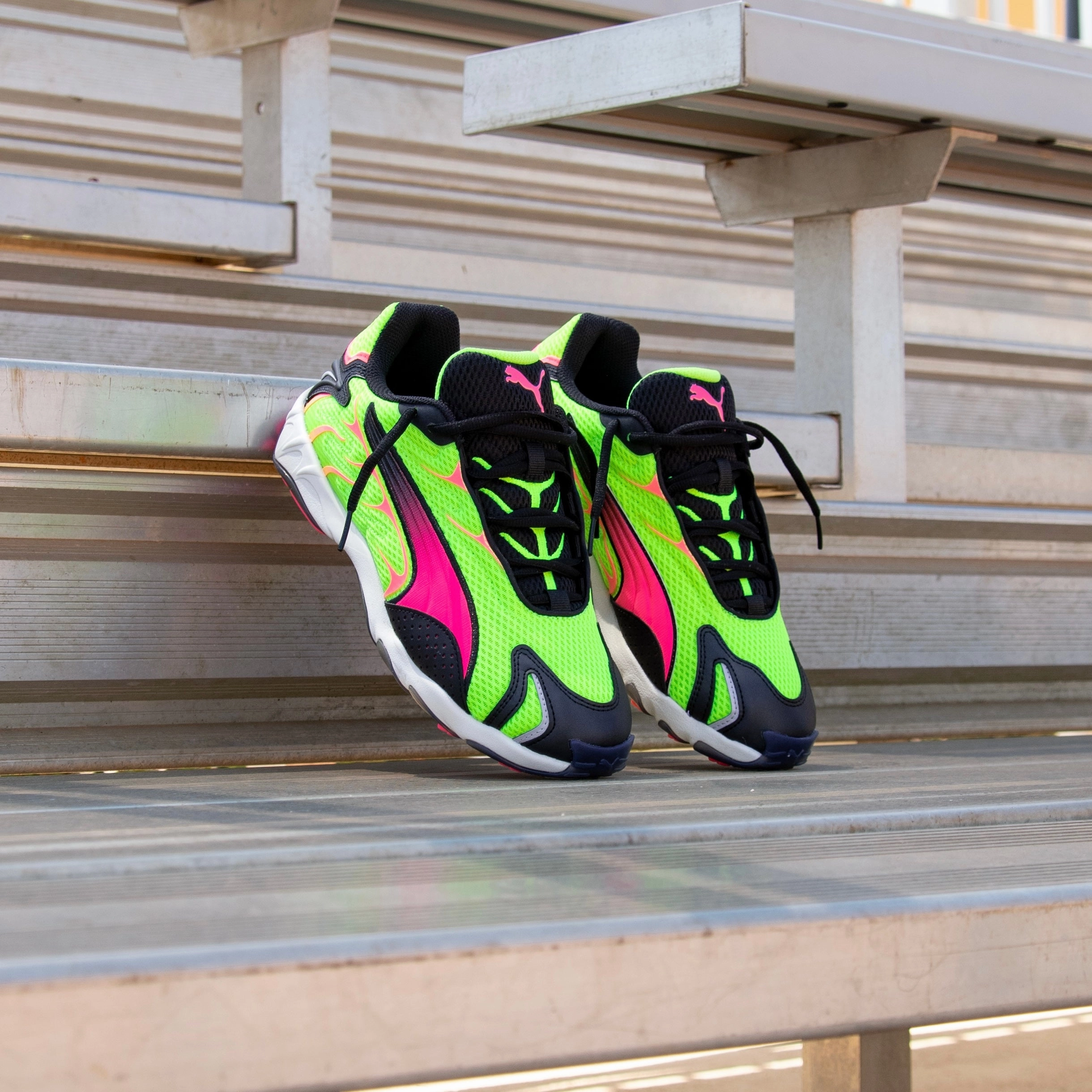 Mens Puma Inhale (Yellow Alert/Sun Struck) Puma athletic shoe visuals