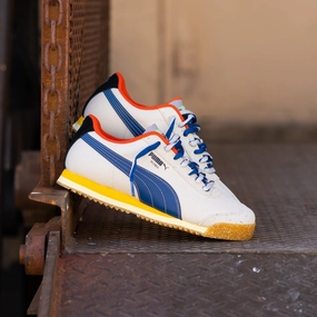 Mens Puma Roma Podium (Clyde Royal/Creamy Vanilla) Puma trendy footwear styles