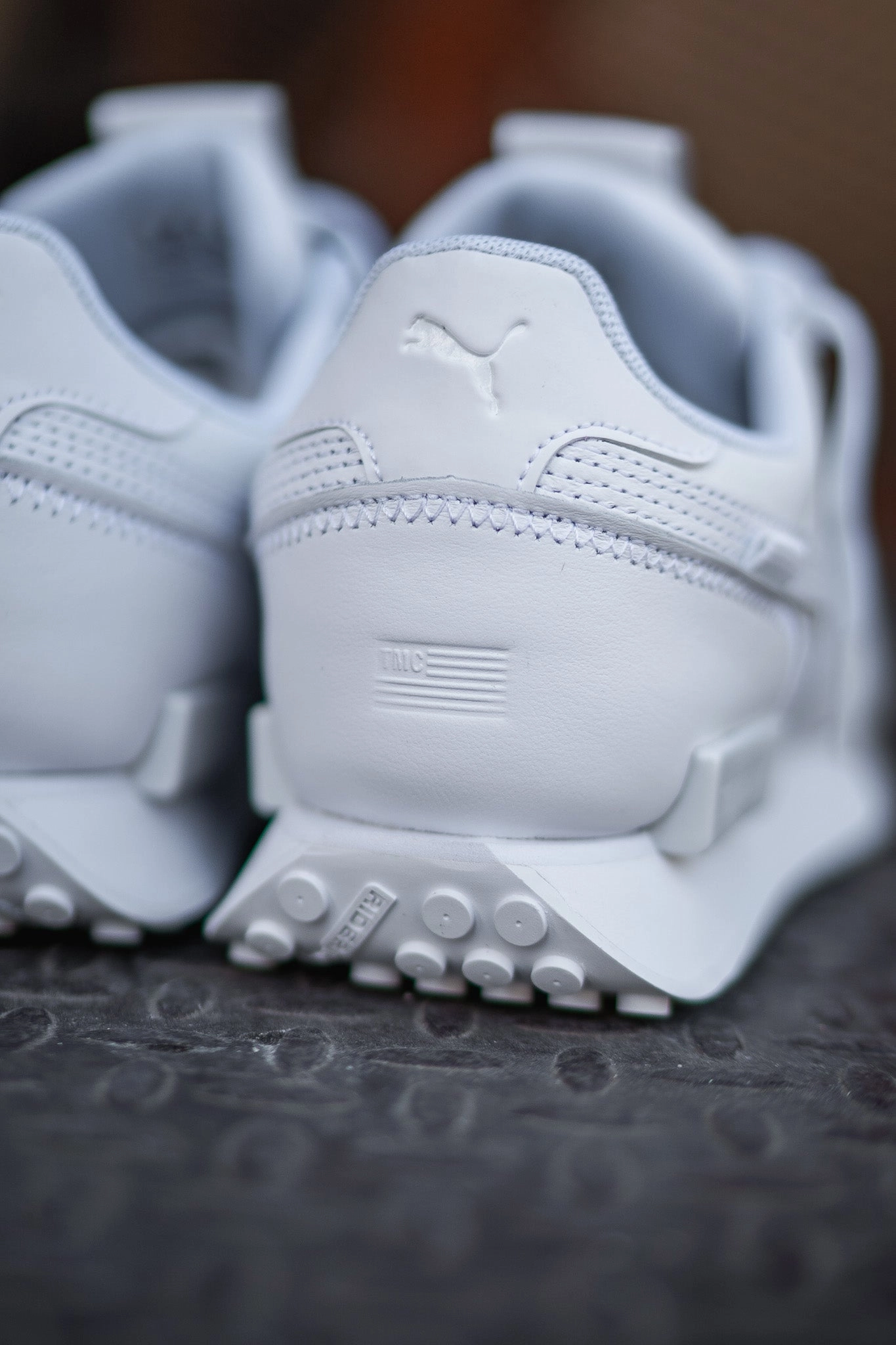 Mens Puma x TMC Future Vintage Rider (White) Puma athletic shoe visuals
