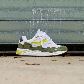 Mens Saucony Grid Shadow 2 Essential (White/Green) Saucony all-day comfort athletic sneakers