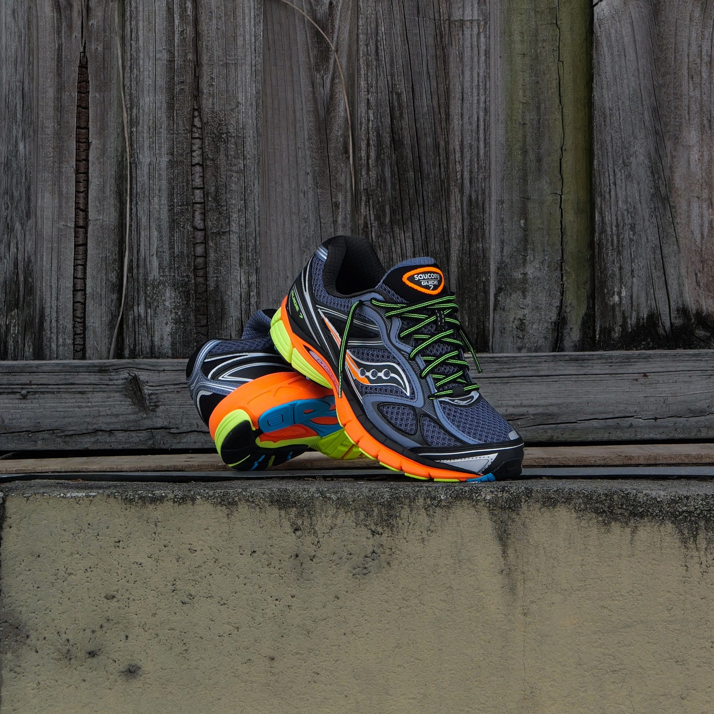 Mens Saucony ProGrid Guide 7 (Grey/Multi) Saucony versatile athletic footwear