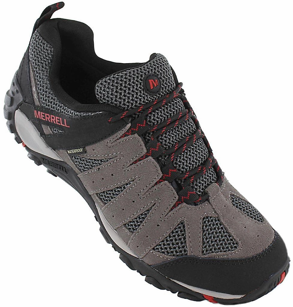 Merrell Accentor 2 Vent Waterproof Mens Walking Shoes - Grey Hiking Footwear