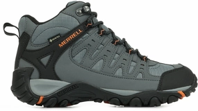 Merrell Accentor Sport Mid GORE-TEX Mens Walking Boots - Grey Merrell hiking shoes with durable soles
