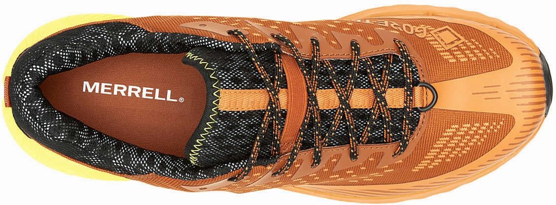 Merrell Agility Peak 5 GORE-TEX Mens Trail Running Shoes - Orange Hiking Footwear