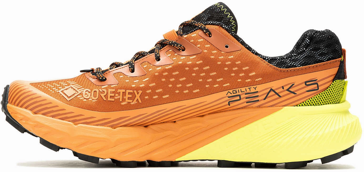 Merrell Agility Peak 5 GORE-TEX Mens Trail Running Shoes - Orange Hiking Footwear