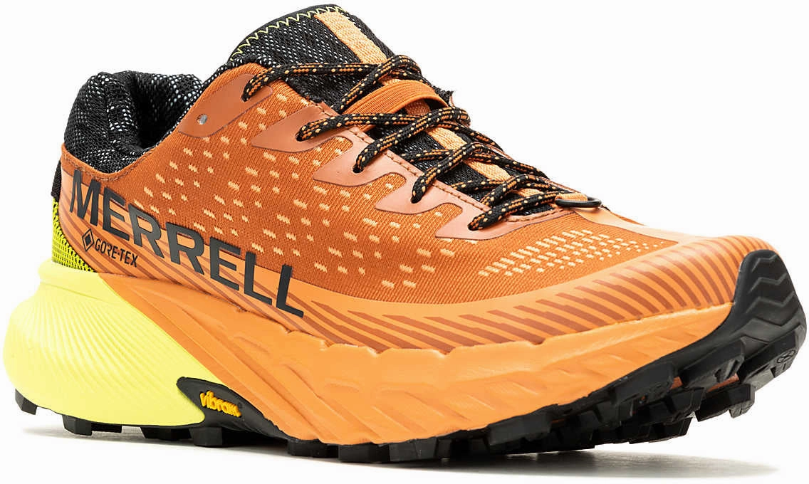 Merrell Agility Peak 5 GORE-TEX Mens Trail Running Shoes - Orange Hiking Footwear