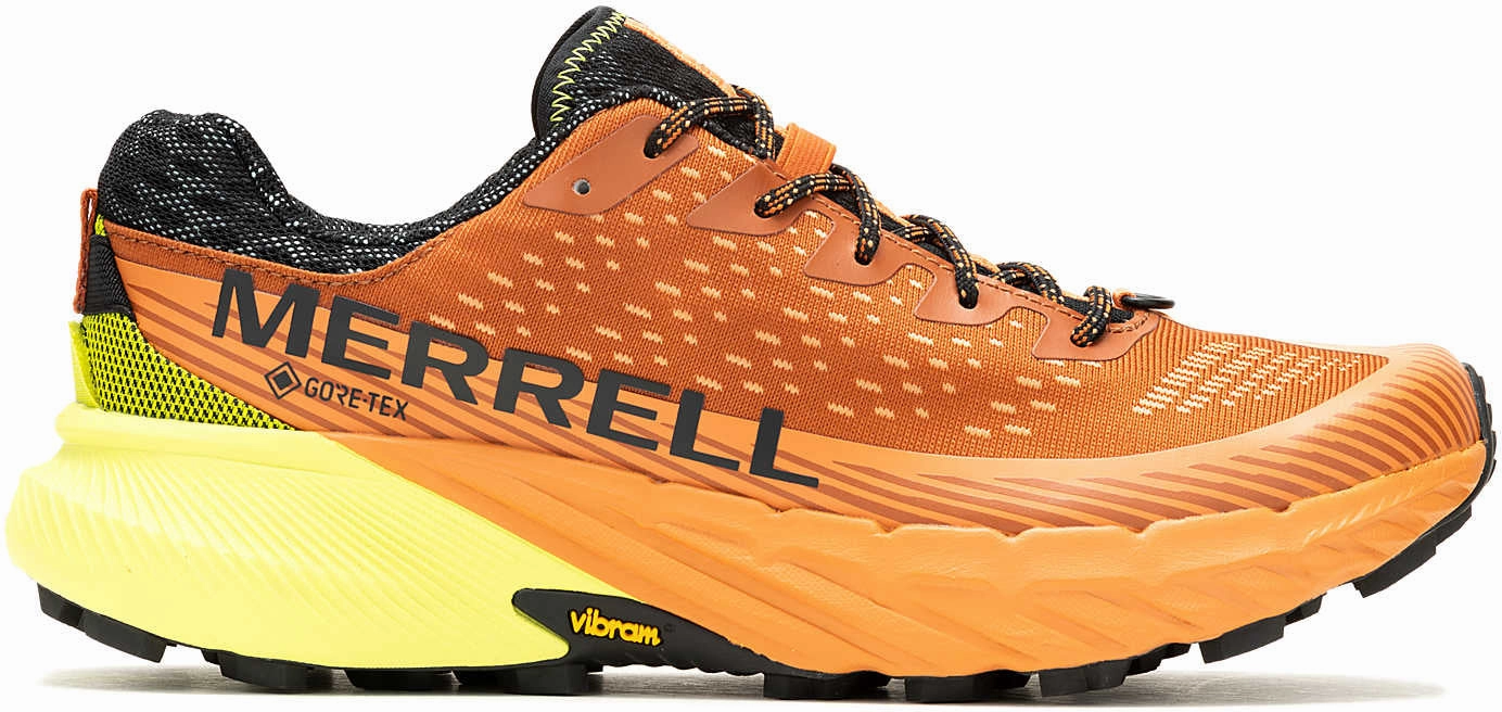 Merrell Agility Peak 5 GORE-TEX Mens Trail Running Shoes - Orange Merrell hiking shoes with durable soles