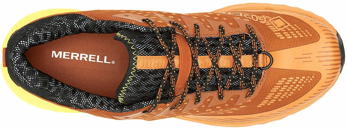 Merrell Agility Peak 5 GORE-TEX Mens Trail Running Shoes - Orange Performance Hiking Shoes