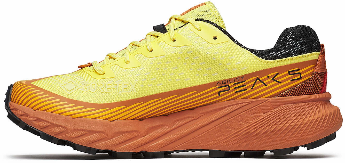 Merrell Agility Peak 5 GORE-TEX Mens Trail Running Shoes - Yellow Hiking Footwear