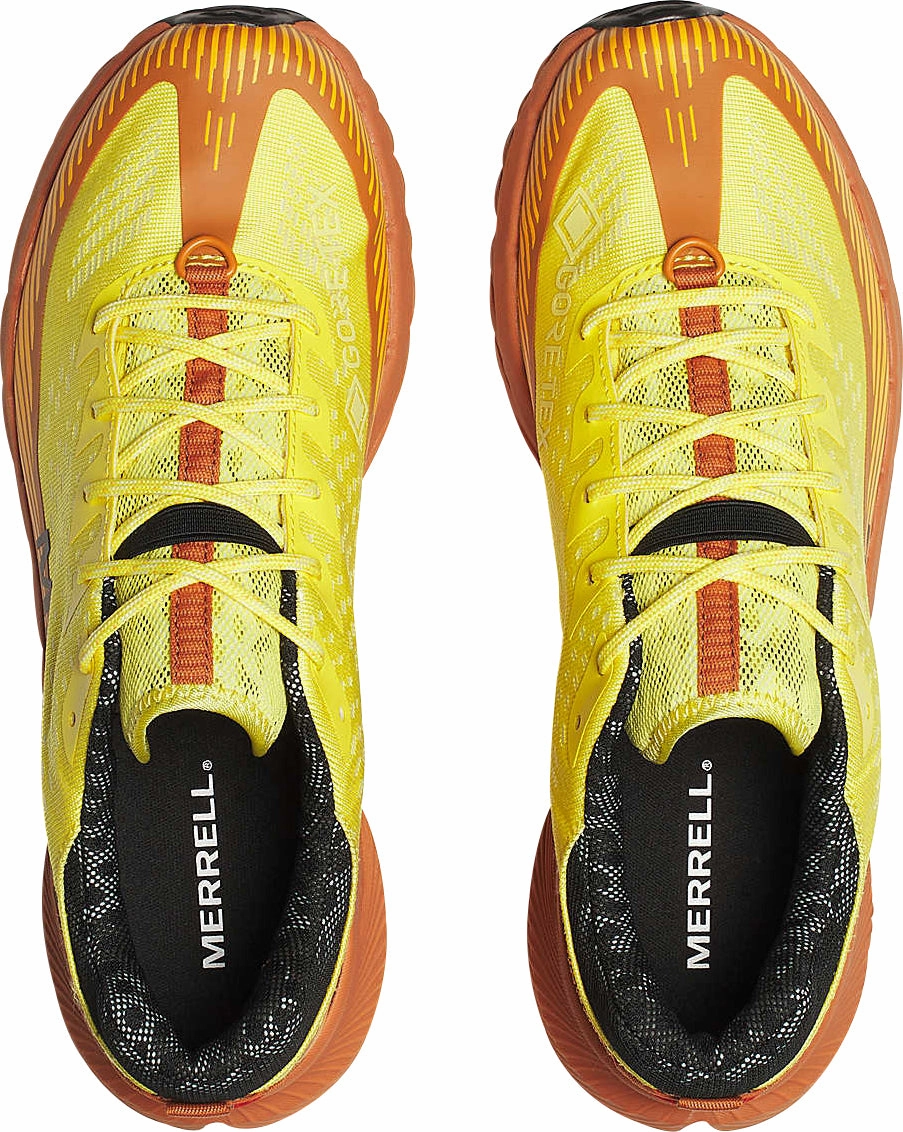 Merrell Agility Peak 5 GORE-TEX Mens Trail Running Shoes - Yellow Hiking Footwear