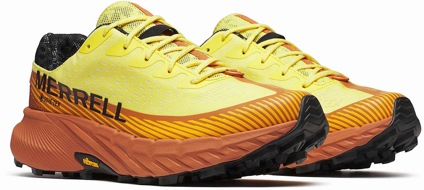 Merrell Agility Peak 5 GORE-TEX Mens Trail Running Shoes - Yellow Hiking Footwear