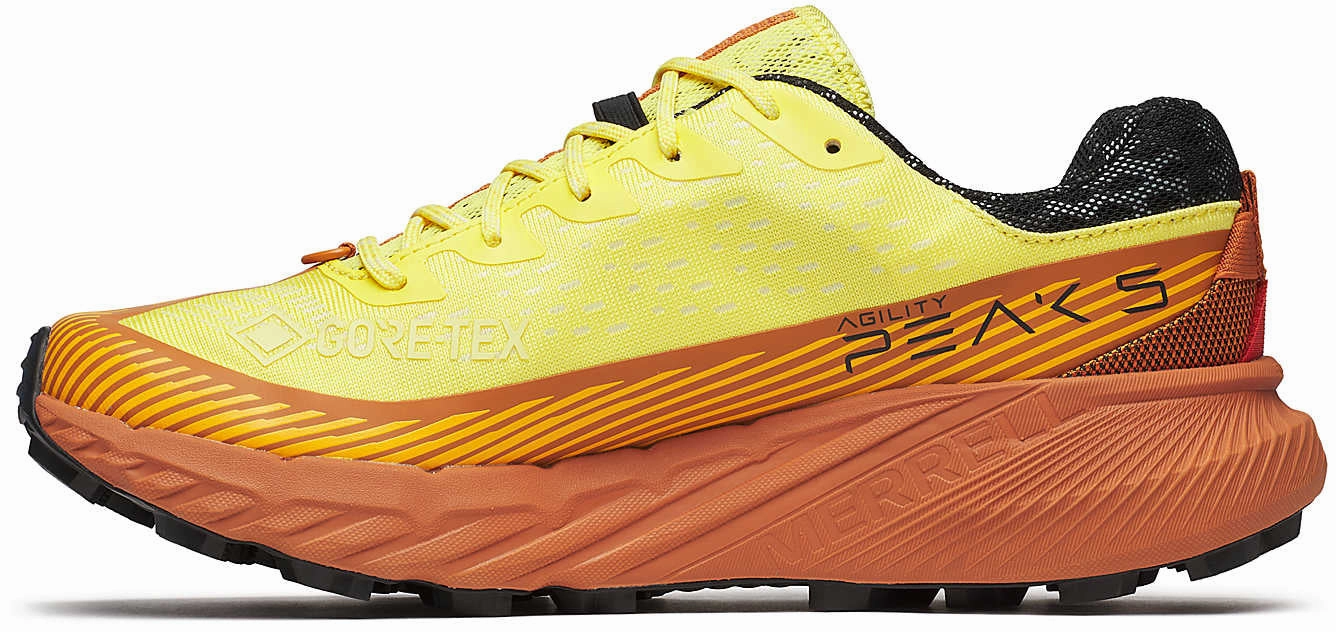 Merrell Agility Peak 5 GORE-TEX Mens Trail Running Shoes - Yellow Outdoor Trek Shoes