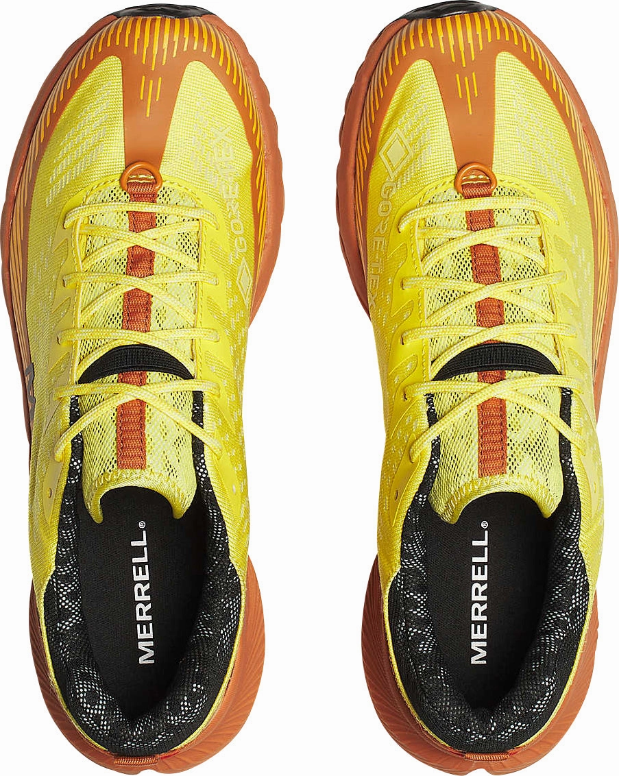 Merrell Agility Peak 5 GORE-TEX Mens Trail Running Shoes - Yellow Outdoor Trek Shoes