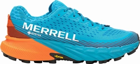 Merrell Agility Peak 5 GORE-TEX Womens Trail Running Shoes - Blue Merrell hiking shoes with durable soles