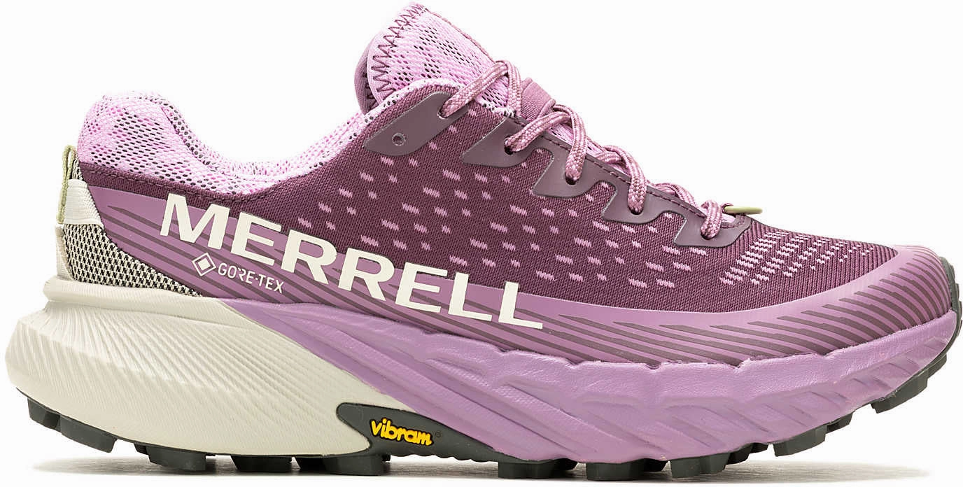 Merrell Agility Peak 5 GORE-TEX Womens Trail Running Shoes - Purple Merrell hiking shoes with durable soles