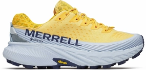 Merrell Agility Peak 5 Gore-Tex Womens Trail Running Shoes - Yellow Merrell hiking shoes with durable soles