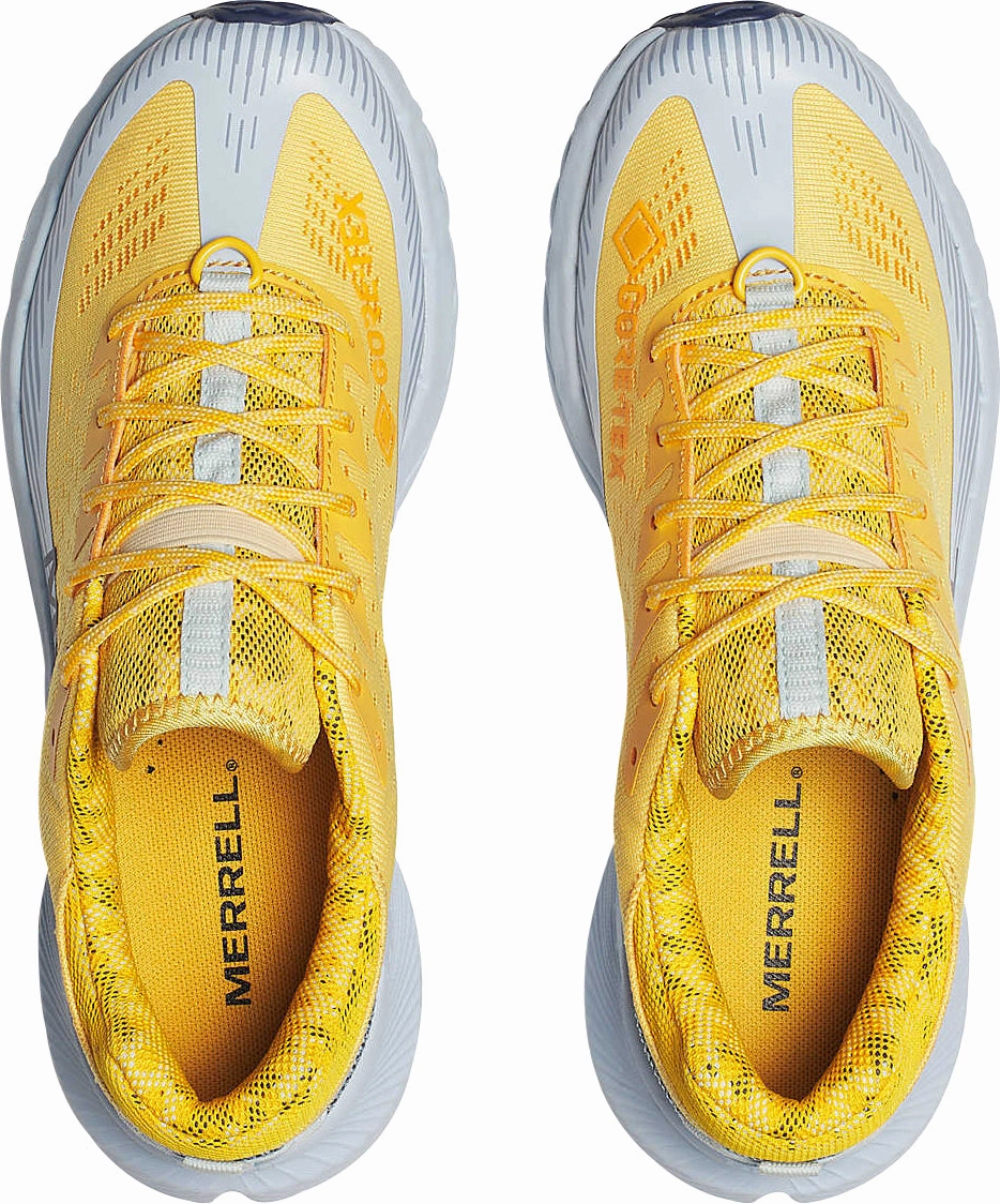 Merrell Agility Peak 5 Gore-Tex Womens Trail Running Shoes - Yellow Outdoor Trek Shoes