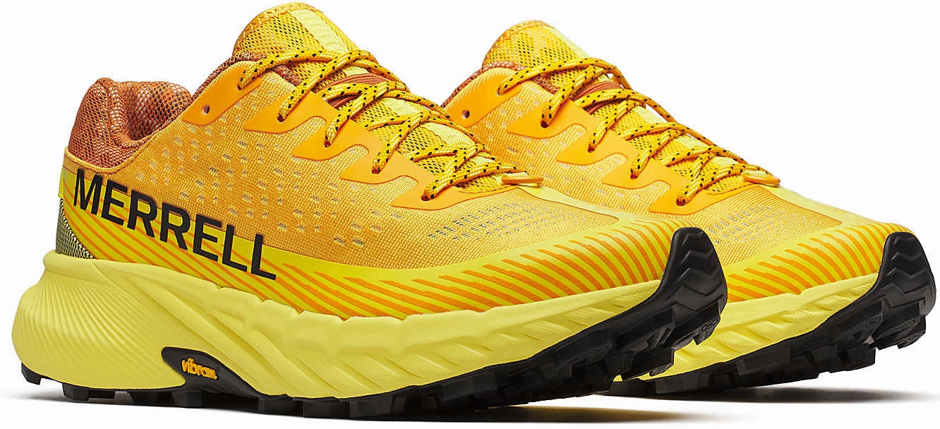 Merrell Agility Peak 5 Mens Trail Running Shoes - Orange Hiking Footwear