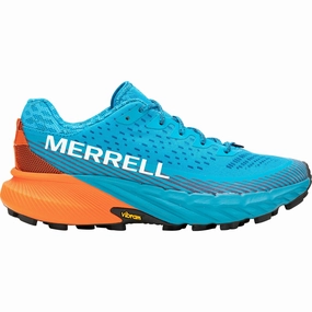 Merrell Agility Peak 5 Womens Trail Running Shoes - Blue Merrell hiking shoes with durable soles