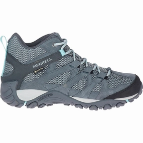 Merrell Alverstone Mid GORE-TEX Womens Walking Boots - Grey Merrell hiking shoes with durable soles