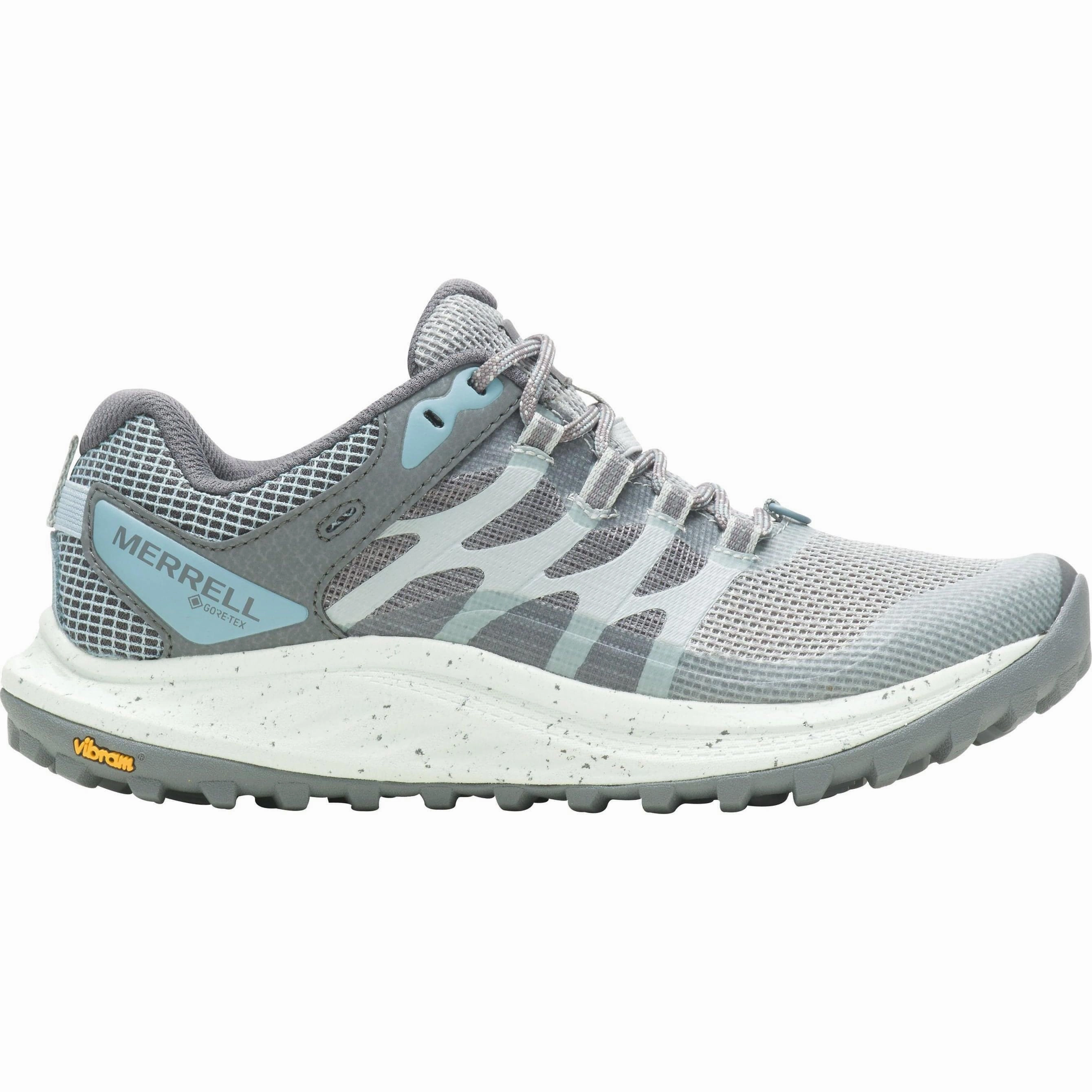 Merrell Antora 3 GORE-TEX Womens Trail Running Shoes - Blue Merrell hiking shoes with durable soles