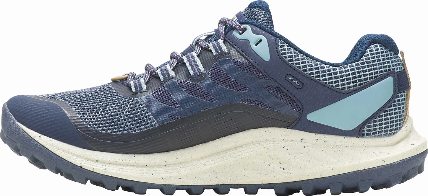 Merrell Antora 3 GORE-TEX Womens Trail Running Shoes - Blue Hiking Footwear