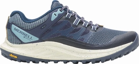 Merrell Antora 3 GORE-TEX Womens Trail Running Shoes - Blue Merrell hiking shoes with durable soles