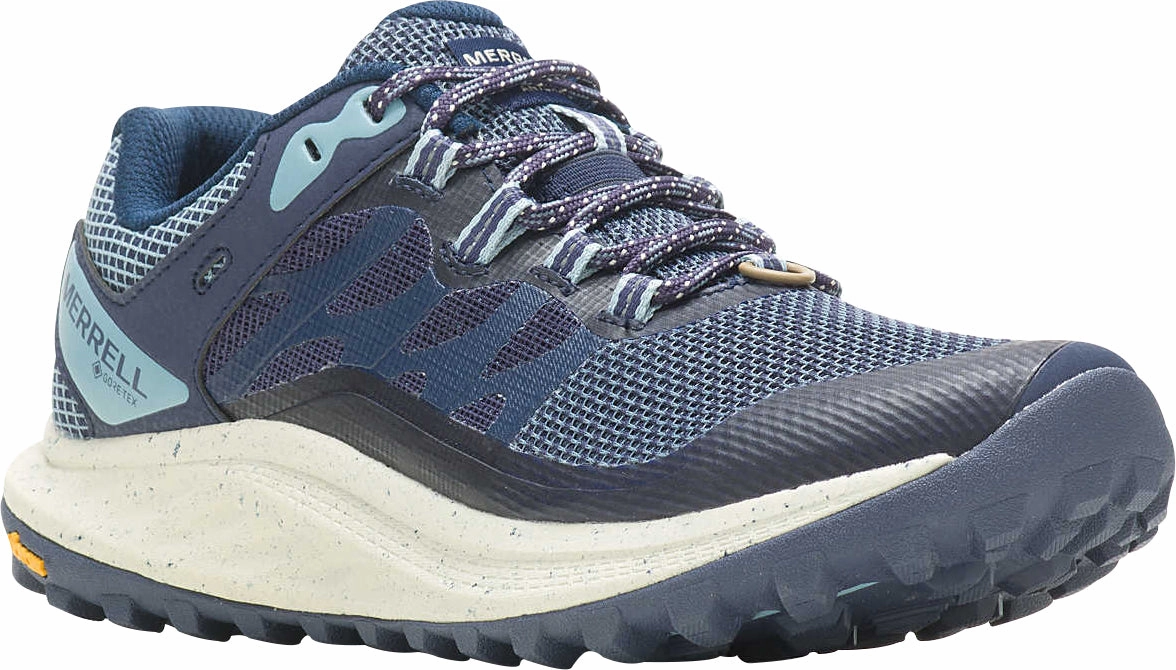 Merrell Antora 3 GORE-TEX Womens Trail Running Shoes - Blue Performance Hiking Shoes