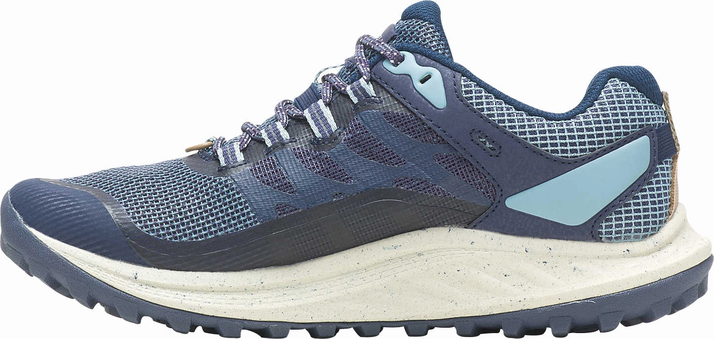 Merrell Antora 3 Womens Trail Running Shoes - Blue Hiking Footwear