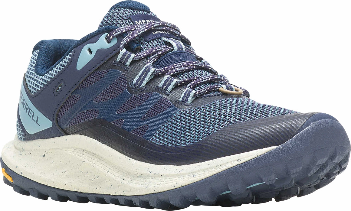 Merrell Antora 3 Womens Trail Running Shoes - Blue Hiking Footwear
