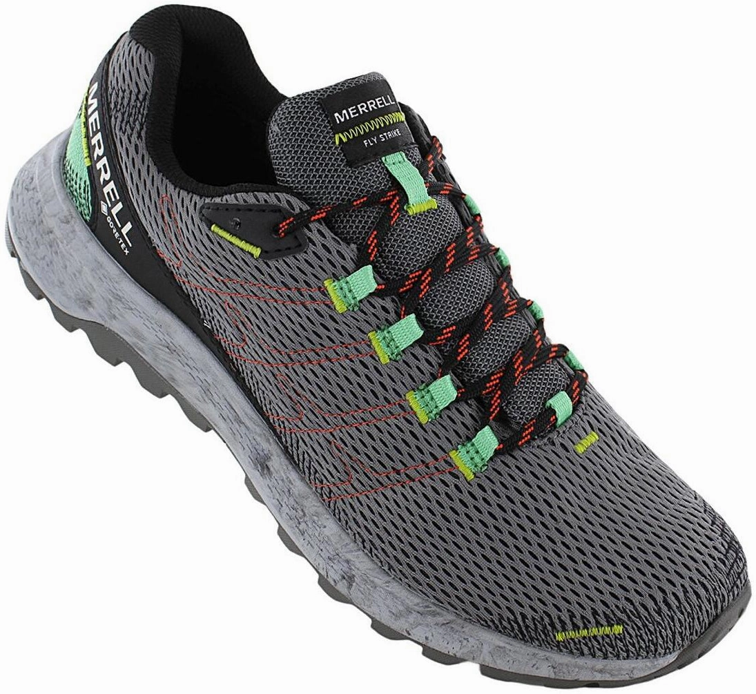Merrell Fly Strike GORE-TEX Mens Trail Running Shoes - Grey Hiking Footwear