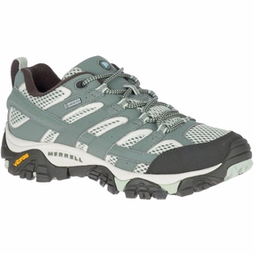 Merrell Moab 2 GORE-TEX Womens Walking Shoes - Green Merrell hiking shoes with durable soles