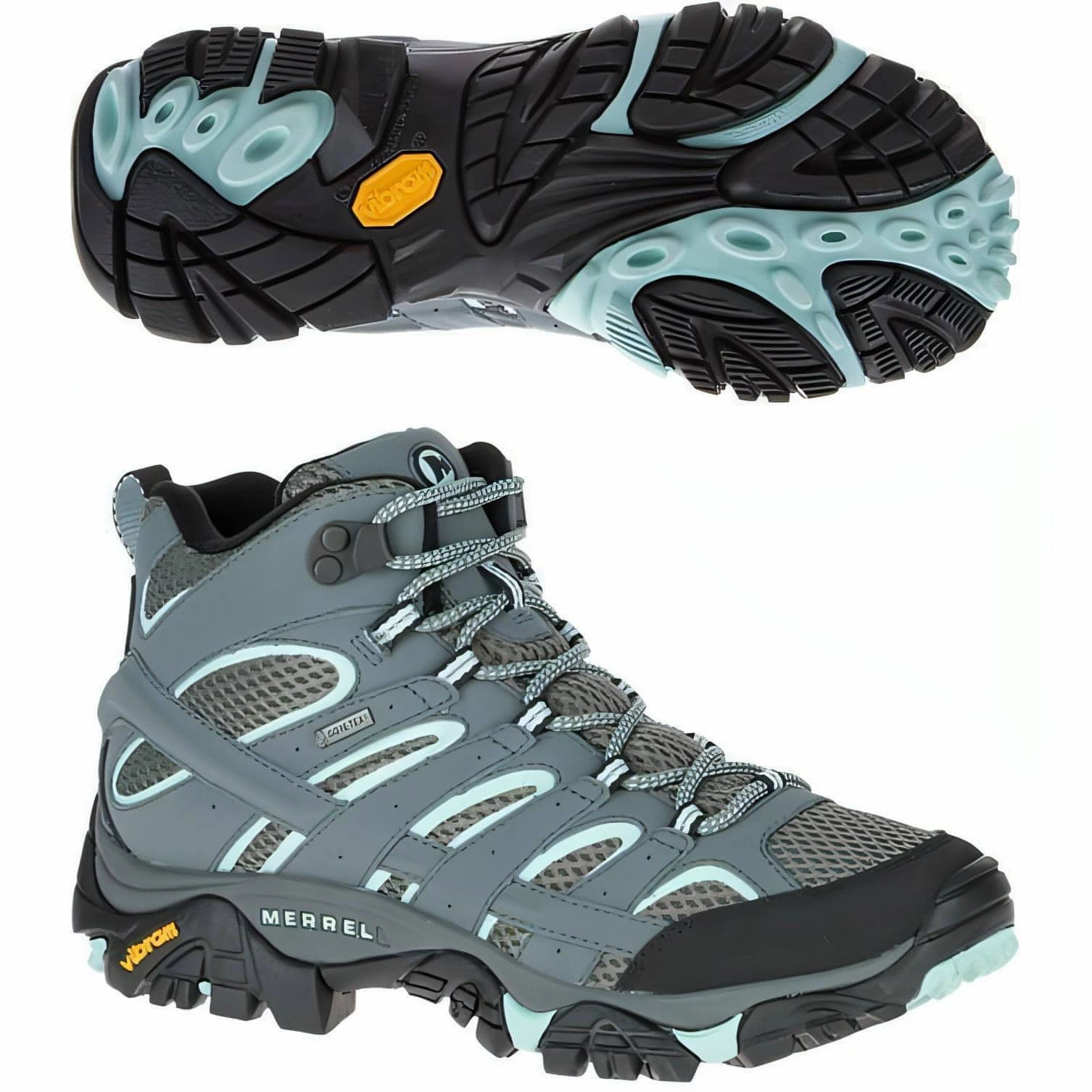 Merrell Moab 2 Mid GORE-TEX Womens Walking Boots - Blue Hiking Footwear