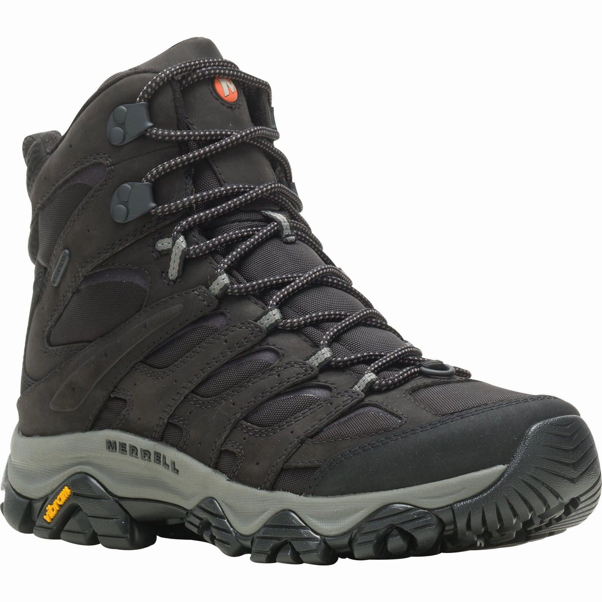 Merrell Moab 3 Apex Mid Waterproof Mens Walking Boots - Black Hiking Footwear