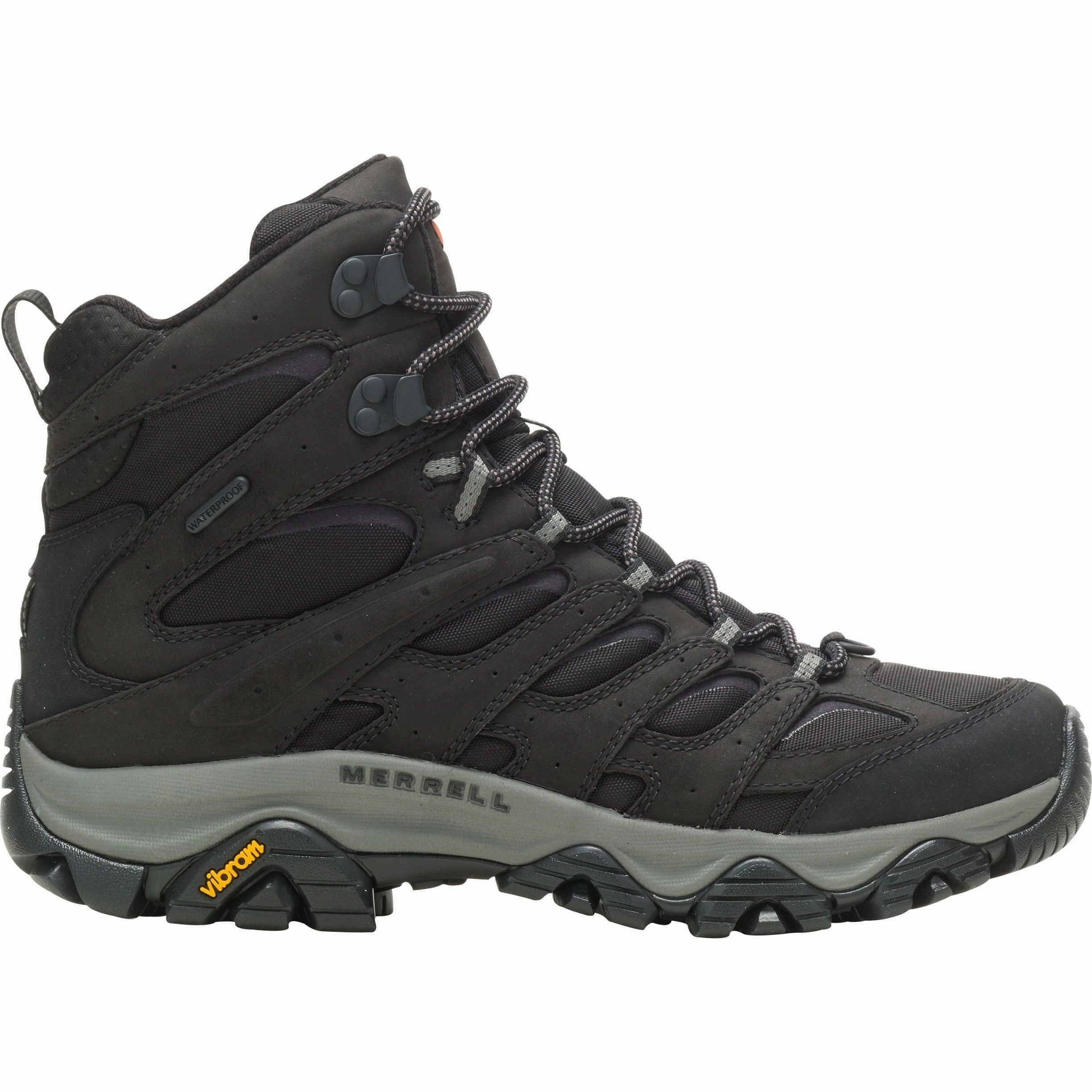 Merrell Moab 3 Apex Mid Waterproof Mens Walking Boots - Black Merrell hiking shoes with durable soles
