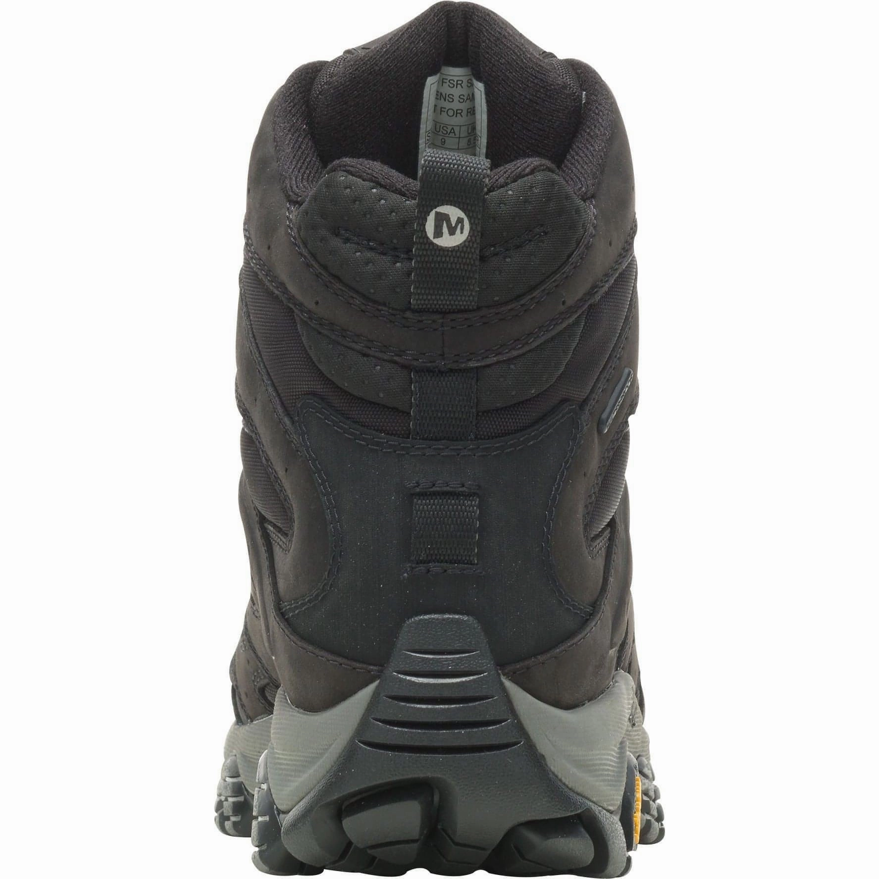 Merrell Moab 3 Apex Mid Waterproof Mens Walking Boots - Black Hiking Footwear
