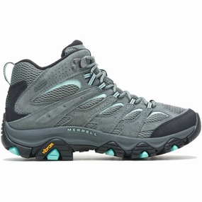 Merrell Moab 3 Mid GORE-TEX Womens Walking Boots - Grey Merrell hiking shoes with durable soles