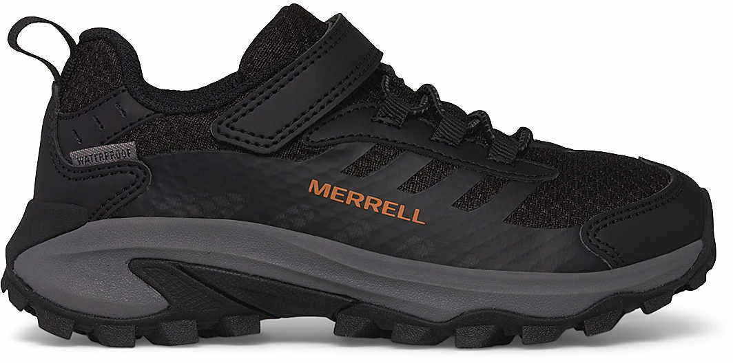 Merrell Moab Speed 2 A/C Waterproof Childrens Walking Shoes - Black Merrell hiking shoes with durable soles