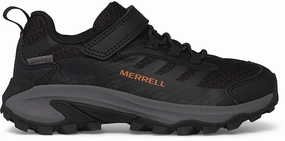 Merrell Moab Speed 2 A/C Waterproof Junior Walking Shoes - Black Merrell hiking shoes with durable soles