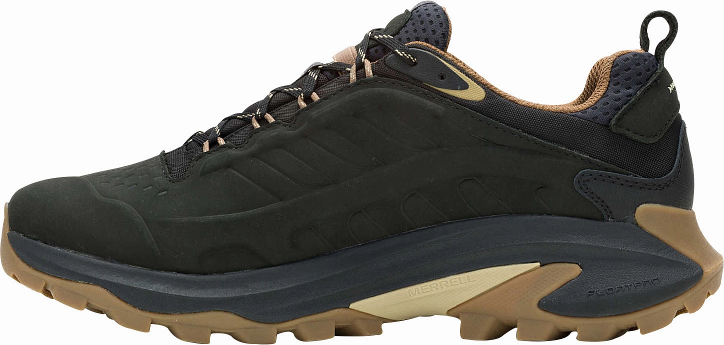 Merrell Moab Speed 2 Leather Waterproof Mens Walking Shoes - Black Outdoor Trek Shoes