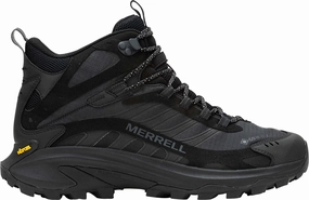 Merrell Moab Speed 2 Mid GORE-TEX Mens Walking Boots - Black Merrell hiking shoes with durable soles