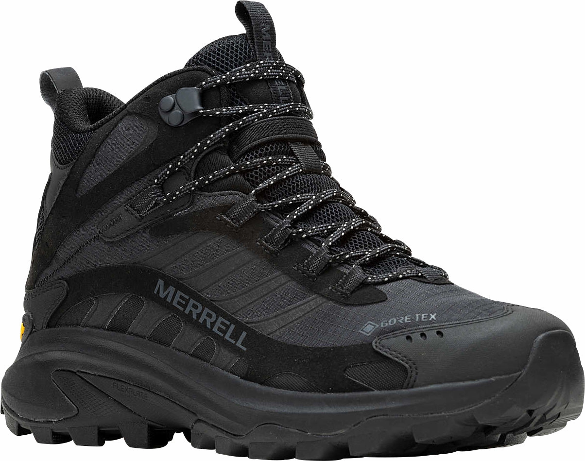 Merrell Moab Speed 2 Mid GORE-TEX Mens Walking Boots - Black Outdoor Trek Shoes