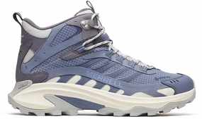 Merrell Moab Speed 2 Mid GORE-TEX Mens Walking Shoes - Blue Merrell hiking shoes with durable soles
