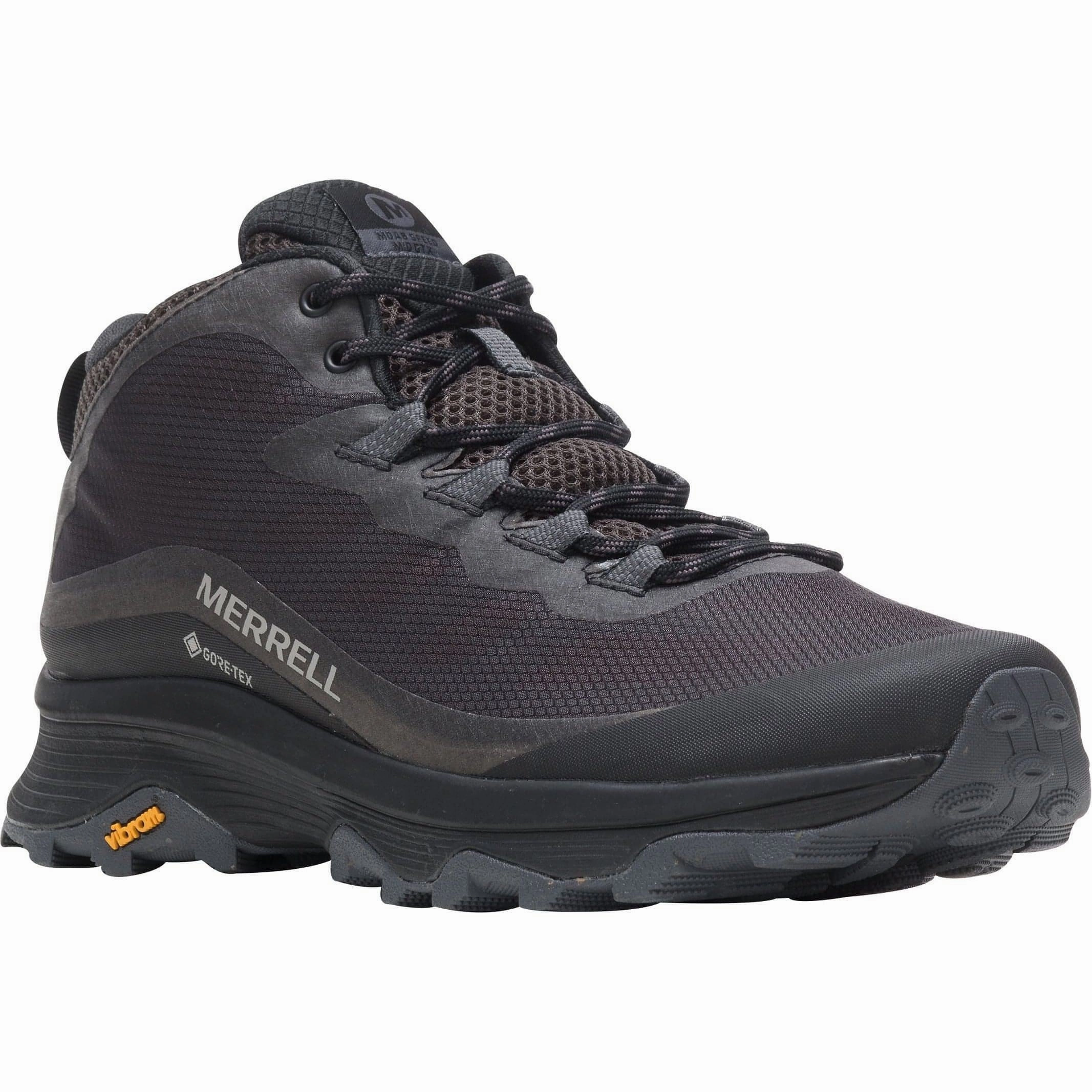 Merrell Moab Speed Mid GORE-TEX Mens Walking Boots - Black Hiking Footwear