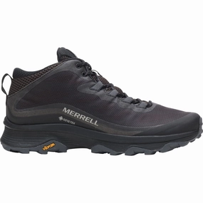 Merrell Moab Speed Mid GORE-TEX Mens Walking Boots - Black Merrell hiking shoes with durable soles