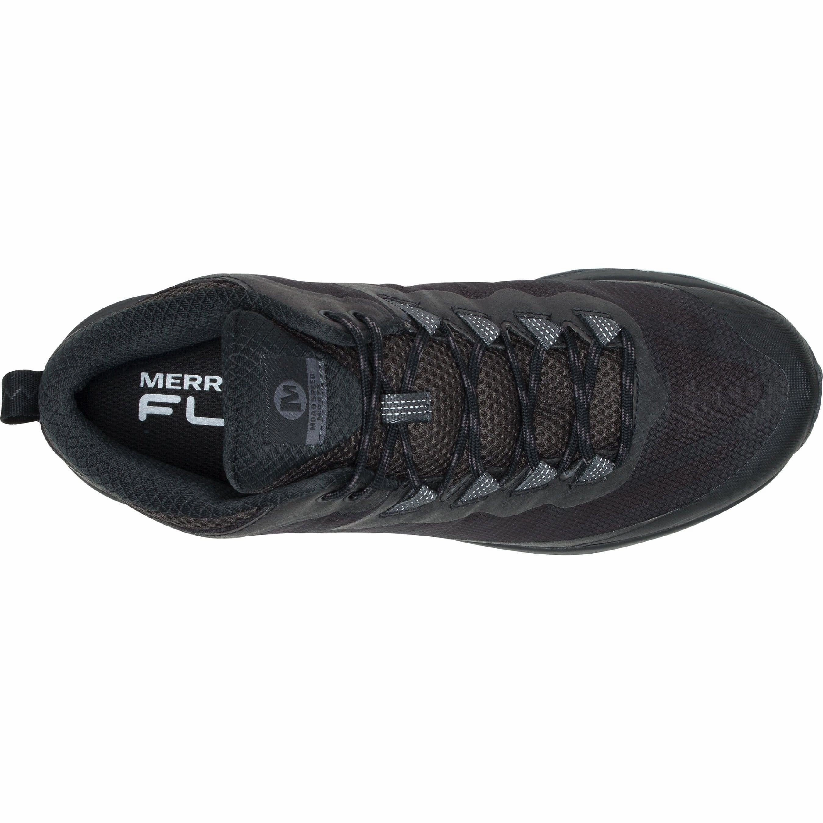 Merrell Moab Speed Mid GORE-TEX Mens Walking Boots - Black Performance Hiking Shoes