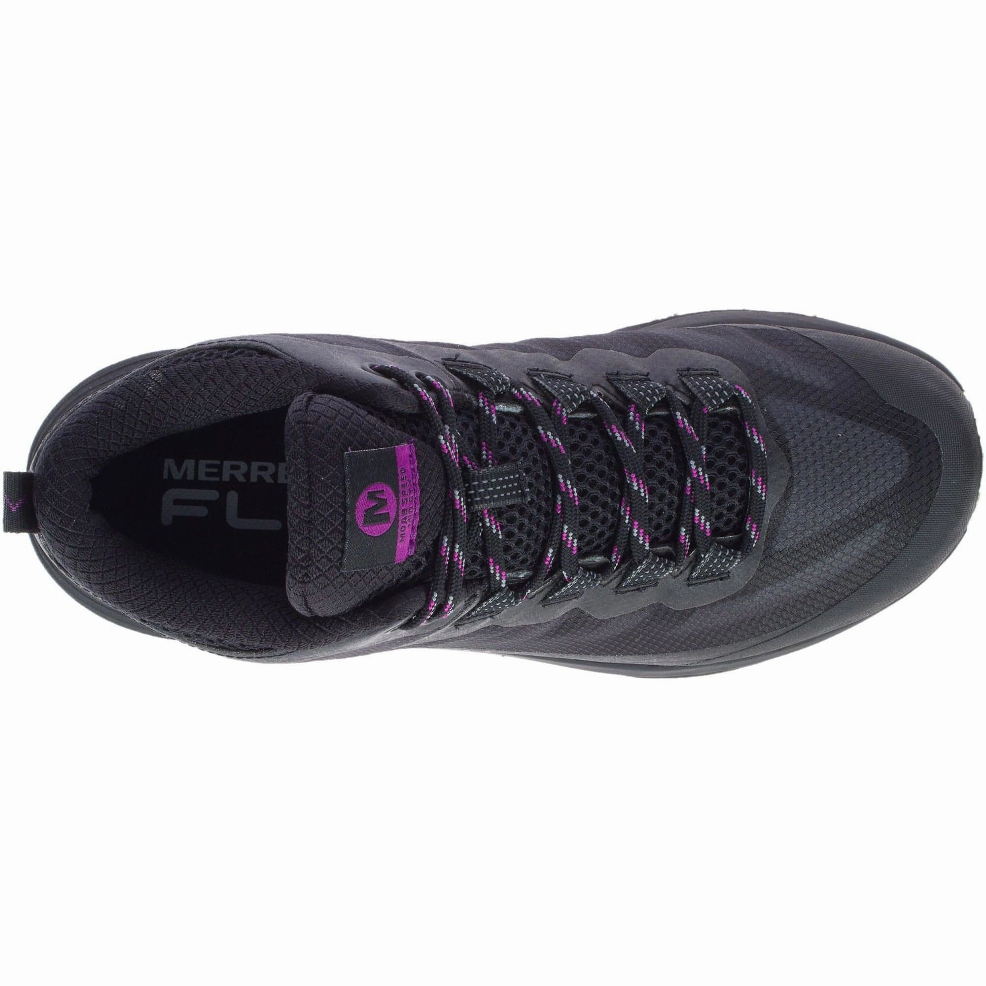 Merrell Moab Speed Mid GORE-TEX Womens Walking Boots - Black Performance Hiking Shoes